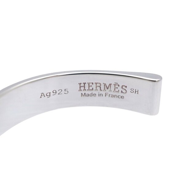 HERMES Silver 925 Boucle Cellier Bangle Bracelet - Picture 7 of 7